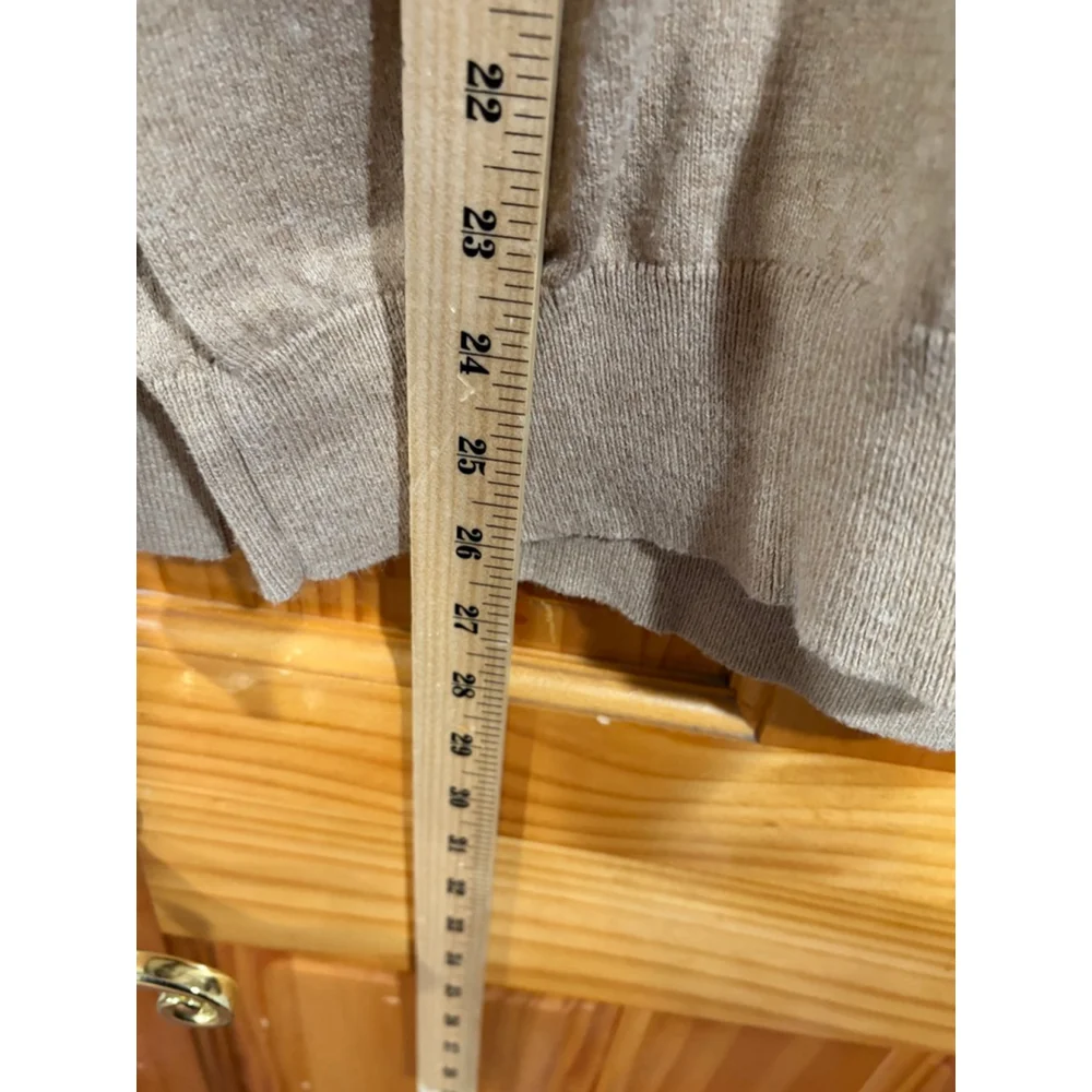 L.L.Bean Cotton Cashmere Crewneck Sweater Tan Camel Long Sleeve Men’s L - Picture 4 of 5